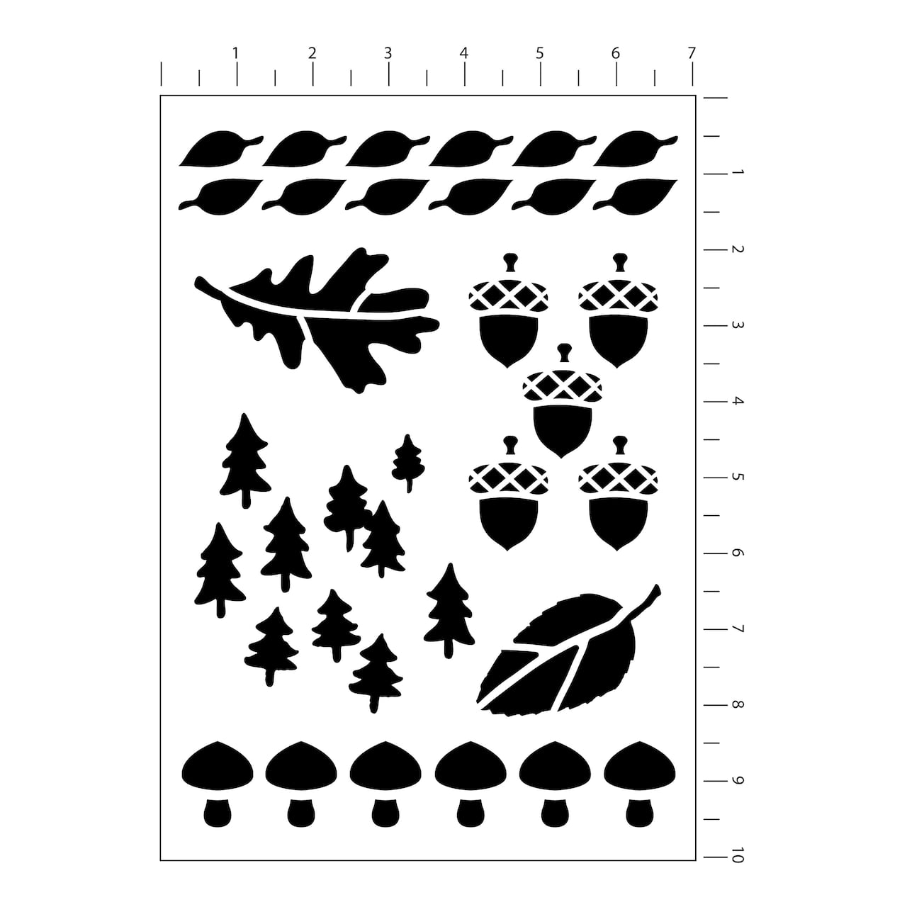12 Pack: Woodland Icon Stencils, 7" x 10" by Craft Smart®